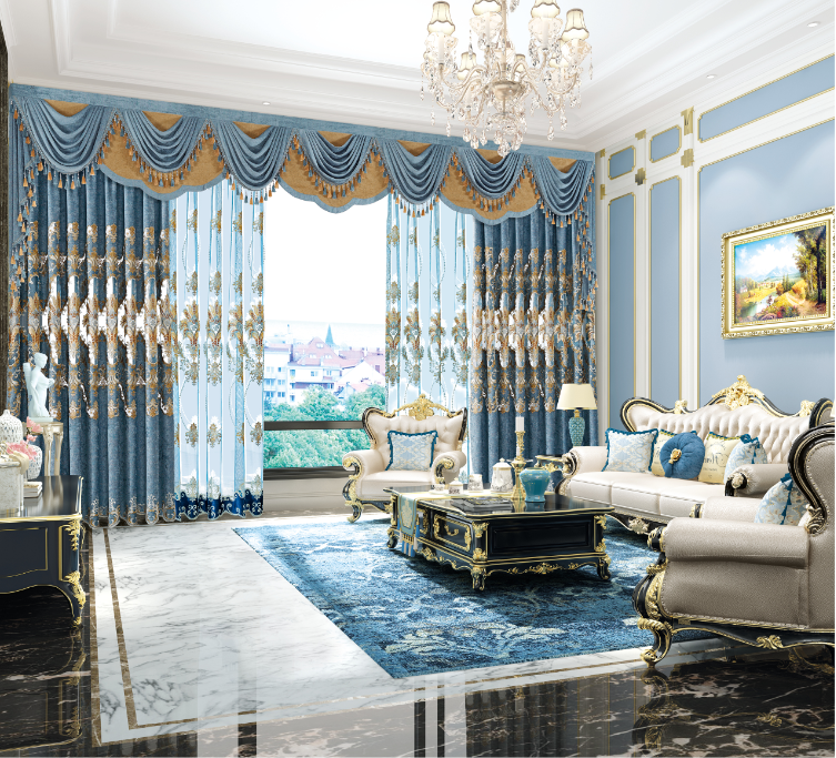 海洋之神窗帘定做